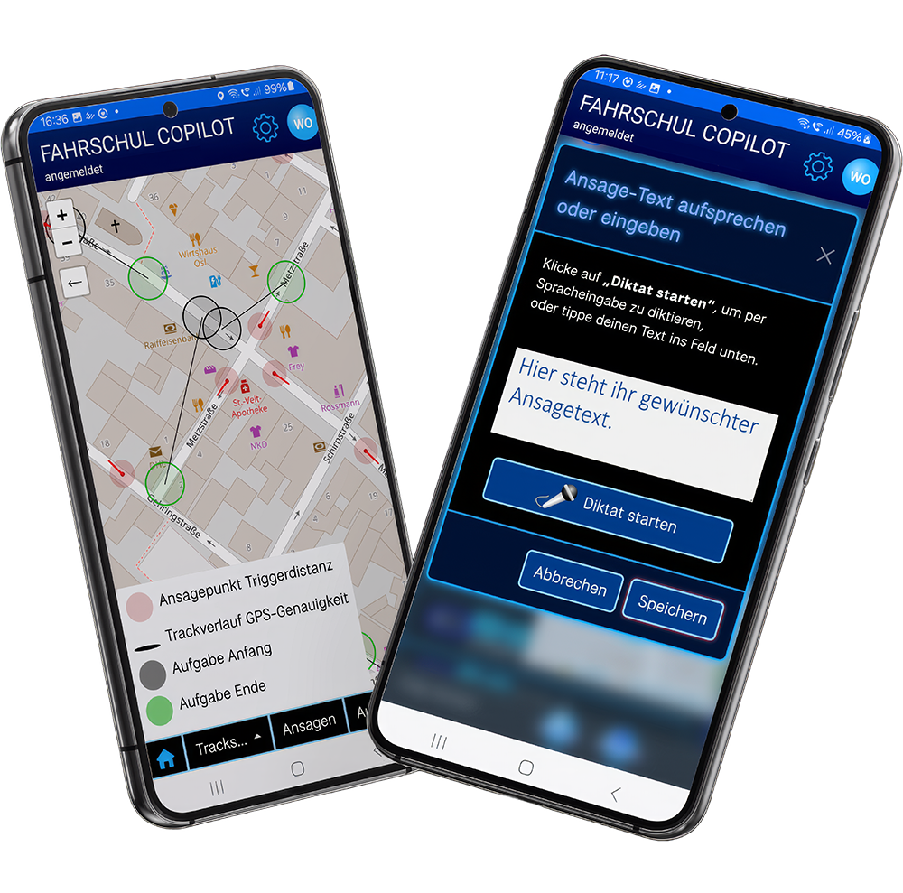 Ansagepunkte – Editor